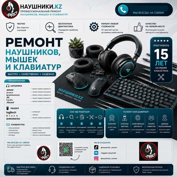 Ремонт мышки Logitech G Pro X Superlight 2, DEX 2 Bloody V7, ASUS ROG