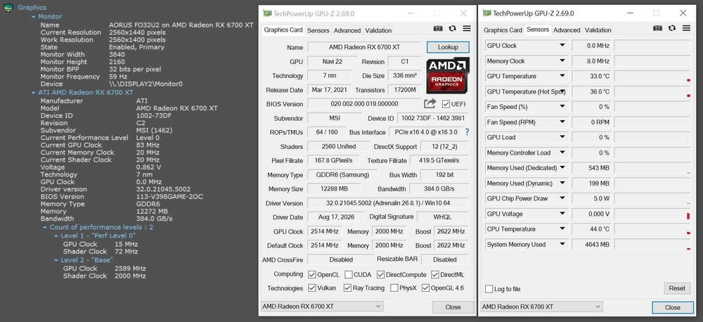 ТОП състояние Видео карта MSI RX 6700 XT GAMING X 12G GDDR6