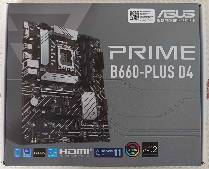 Kit Placa de baza Asus B660 Plus D4+Procesor I5 12400F ca NOU