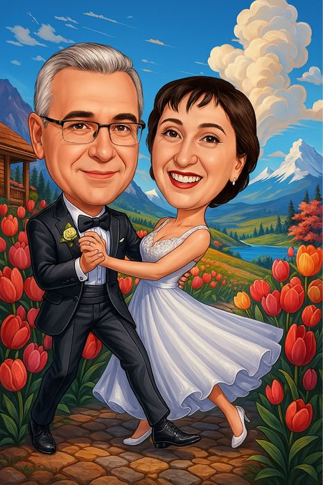 Карикатура! До 24h от 30лв!+ПОДАРЪК персонализирана картичка !