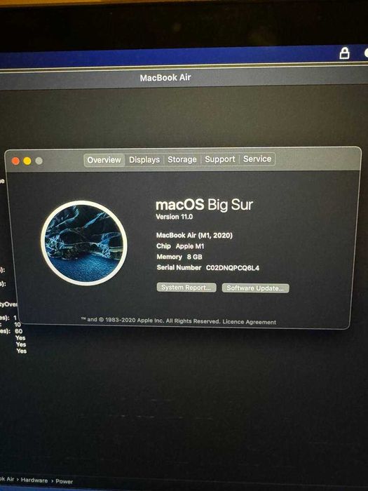 Macbook air m1 2020 8gb 256gb