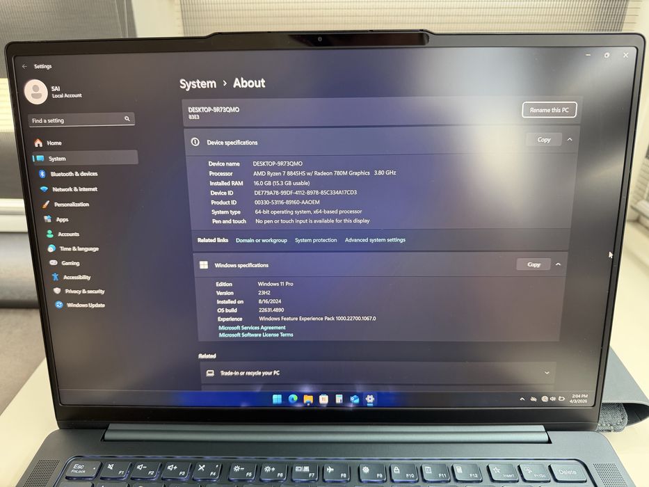 Laptop Lenovo Yoga Pro 7 14AHP9 cu factura+garantie