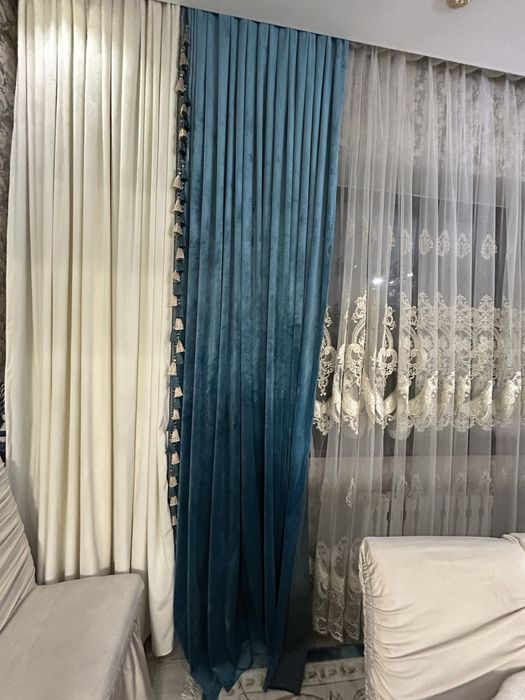 Комплект шторы с тюлем