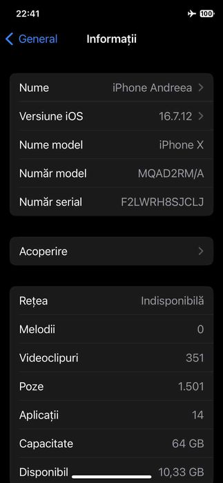 Iphone 10(X) utilizat putin