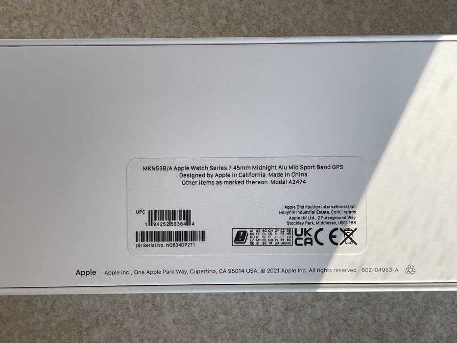 Apple Watch series 7 45mm Midnight Sport Band