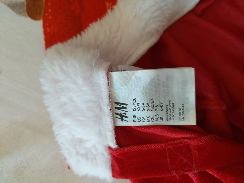 Rochiță Crăciuniță cu scufita 122/128 6-8 ani