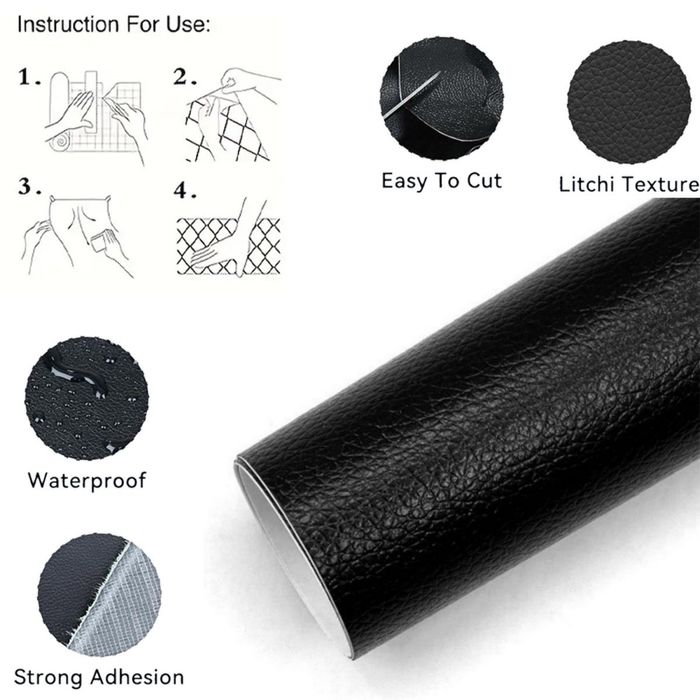 Самоклеящаяся кожанная нашивка для кожанной обивки диванов и мебели