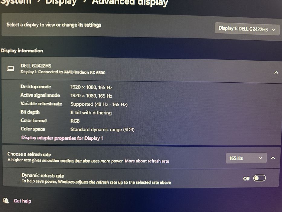 Monitor LED DELL Gaming G2422HS 23.8 inch