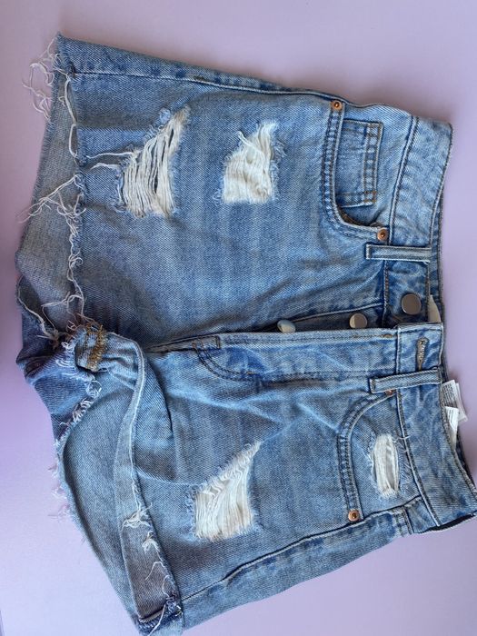 Къс дънков панталон H&M