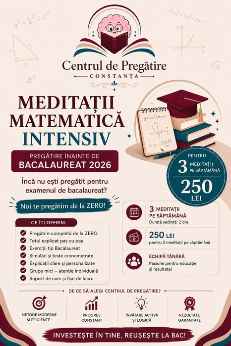 Matematică INTENSIV Pregătire DE LA 0