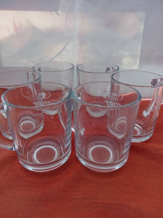 Термо чаши 6 бр с дръжки, поставки за топло6 бр. р