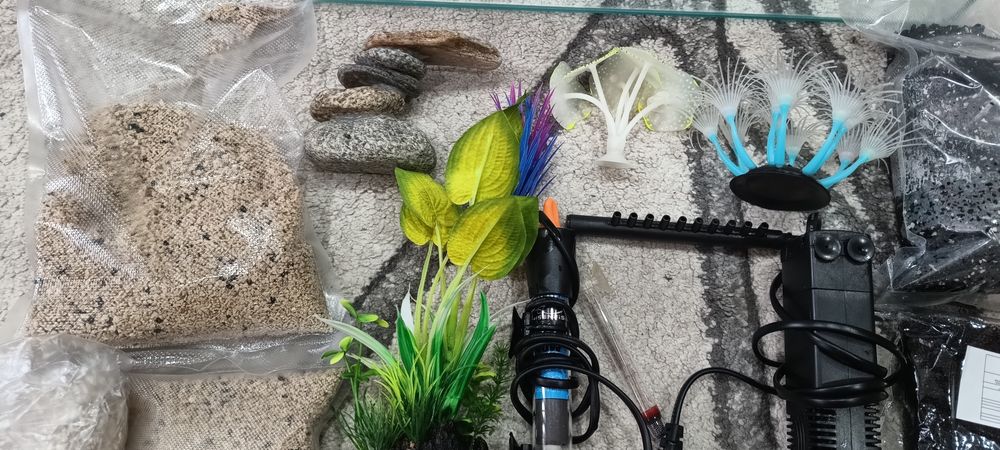 Аквариум 39л като нов напълно оборудван