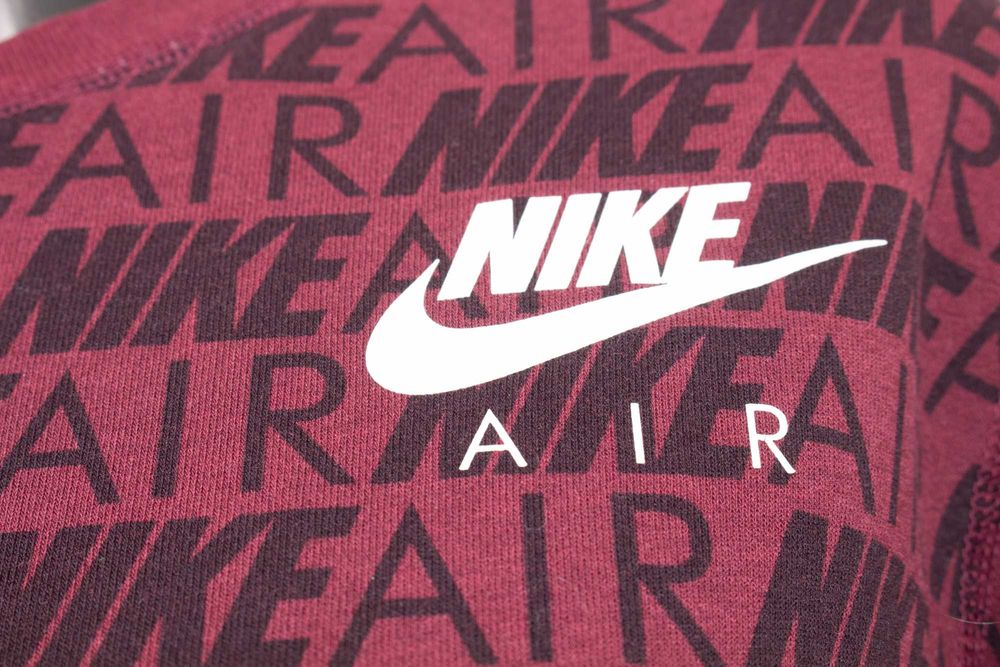 Nike Air оригинален дамски суичър вишнав пуловер овърсайз XS-S