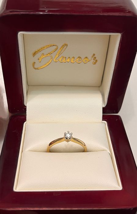 Inel logodna aur 18k diamant natural