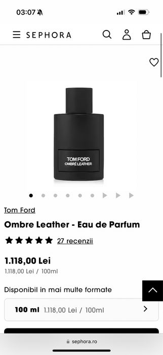 TOM FORD Ombre Leather 100ml EDP, 15-20ml consumati din el, 100% orig