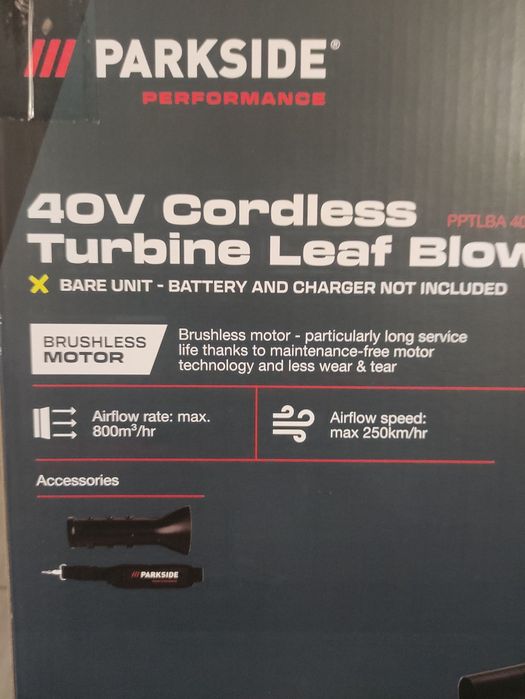 Suflanta de frunze Parkside Performance 40 V pe acumulatori
