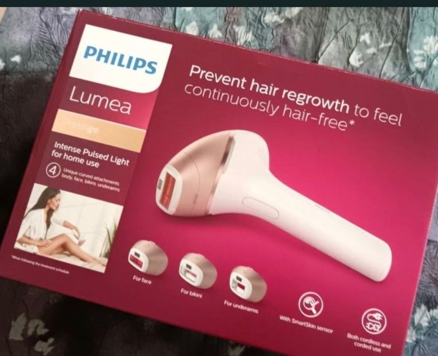 Фотоепилатор philips lumea с 3 допълнителни  накрайника