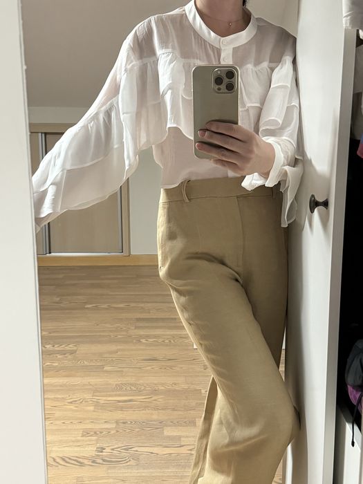 Camasa Zara cu volane noua alba