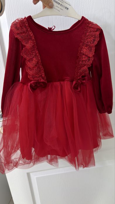 Rochita rosie din catifea