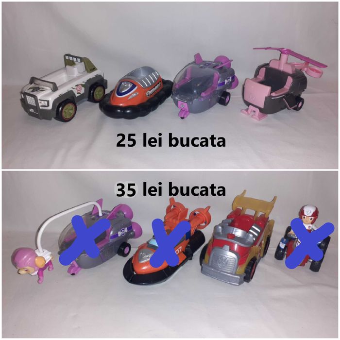 figurine masinute Patrula Catelusilor Paw Patrol Eroi in Pijama
