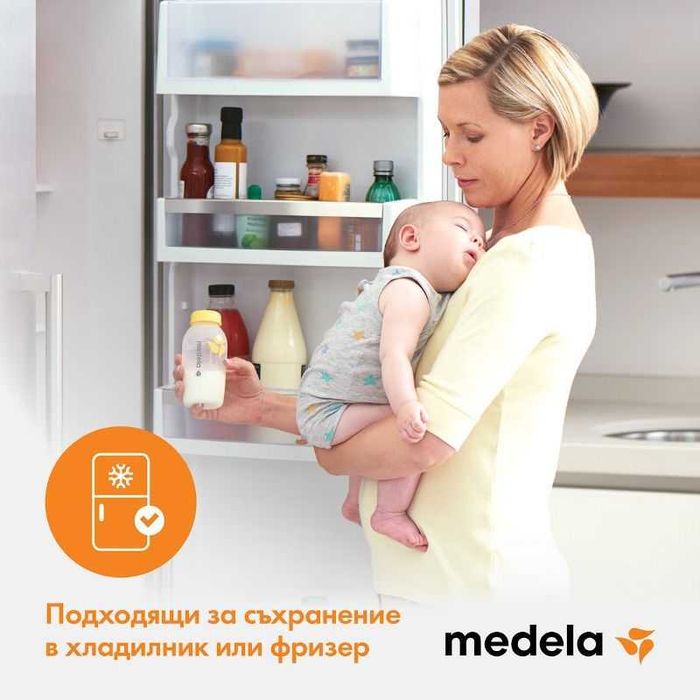 Контейнери/шишета Medela - 2 х 250 ml и биберон