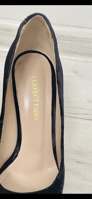 Туфли черные велюр Perfect Pairs