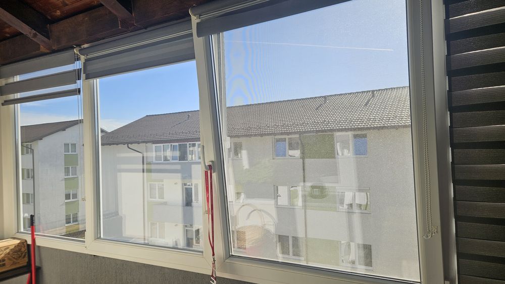 Geam termopan balcon 6m complet PVC (4m + laterale PVC)