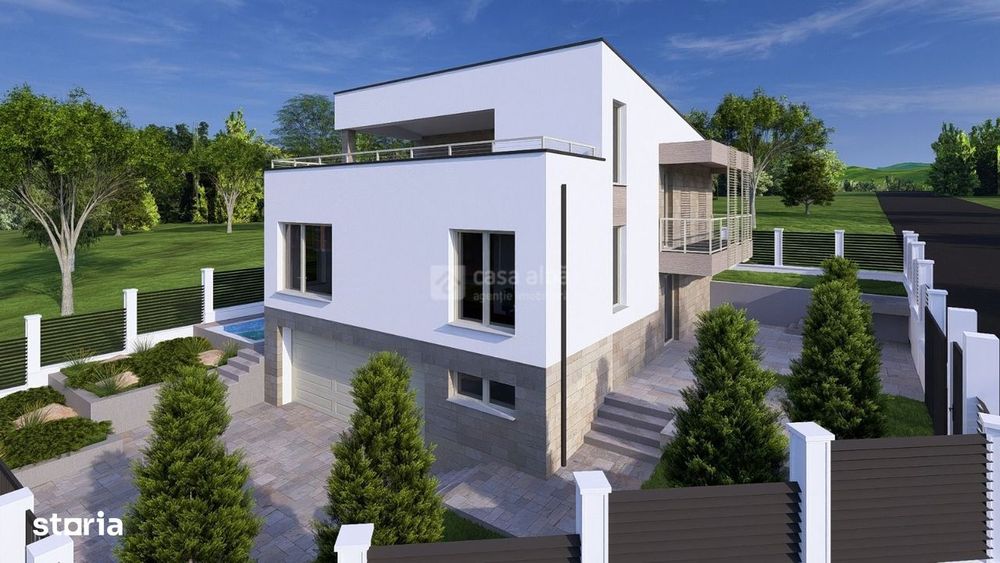 Bucium - teren 398mp cu autorizatie constructie D+P+E, toate utilitati