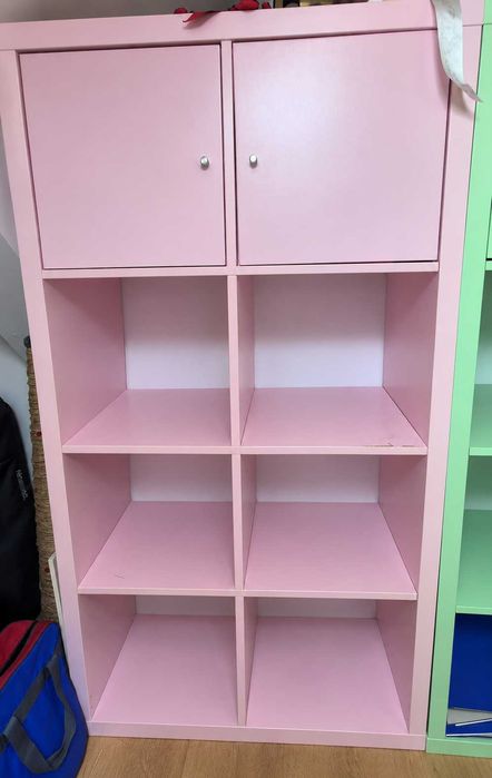 Dulap etajera IKEA roz copii – 80 × 55 × 180 cm (L × A × H)