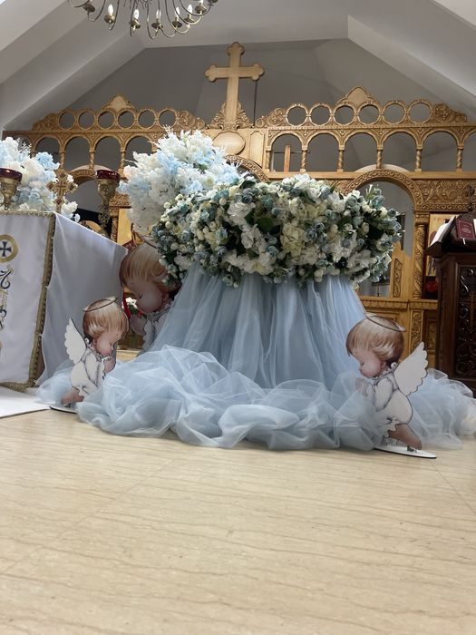 Panou personalizat baloane /Decor baloane/Aranjament cristelnița