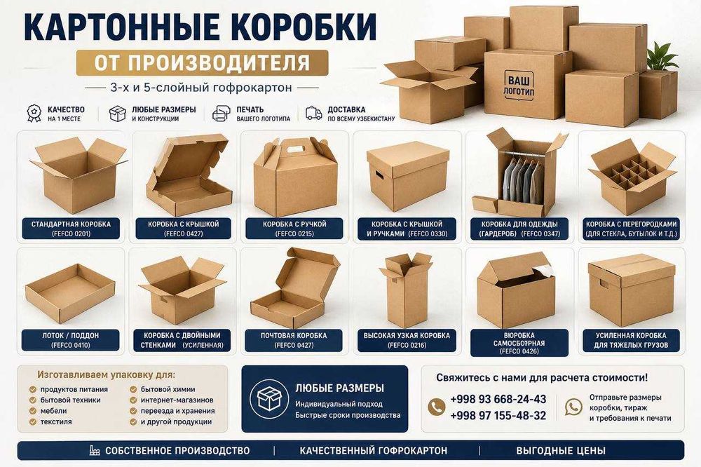 Гофра коробки производство и продажа