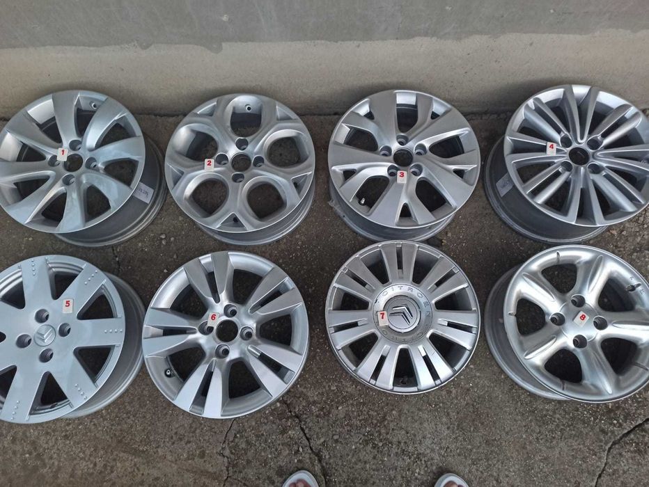 Jnate aliaj pe 15, 16 sau tabla/set  Peugeot, Citroen,audi,vw,skoda