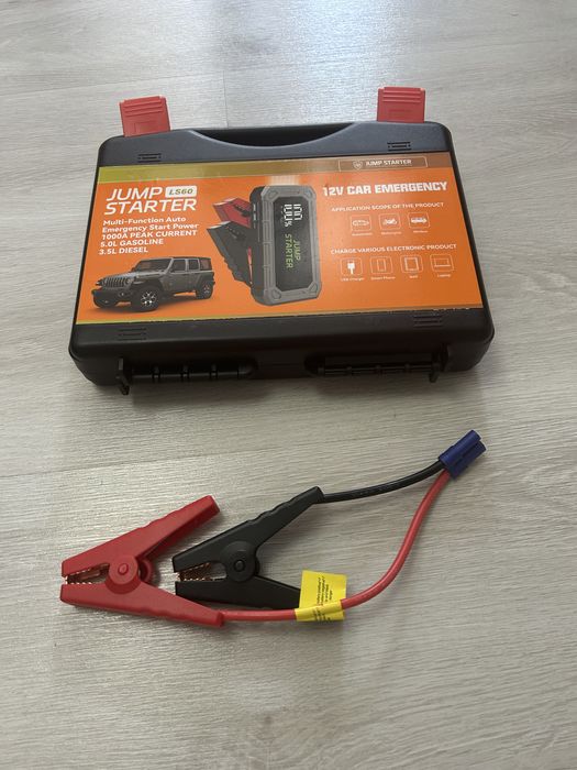 Starter auto multifunctional, 12V, 1200A ( Se vinde si separat clesti pentu borne ) + UN CADOU ~ CITITI ANUNTUL VA ROG ‼️