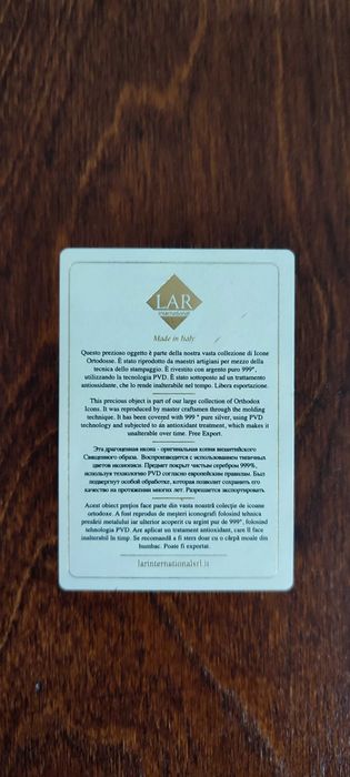 Icoana diptic argint