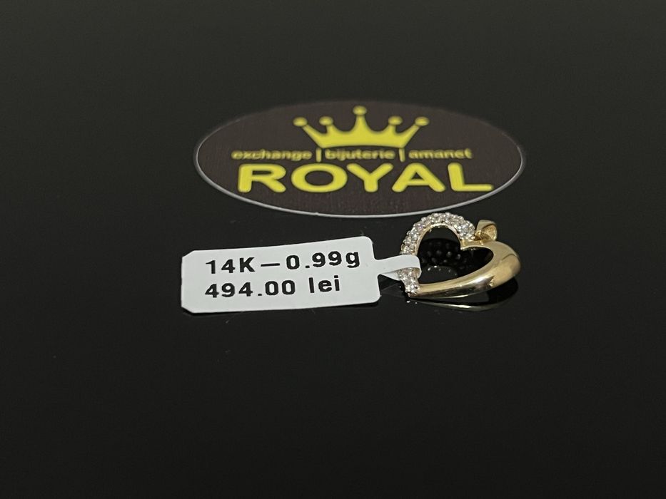 Bijuteria Royal CB : Pandantiv inima aur 14K 0,99 grame