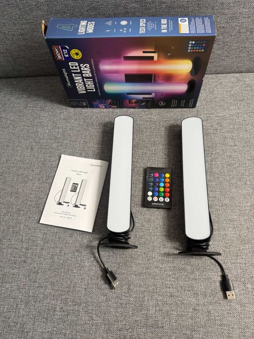 Vibrant LED Light Bars RGB – 2 нови броя, USB, за гейминг и декорация