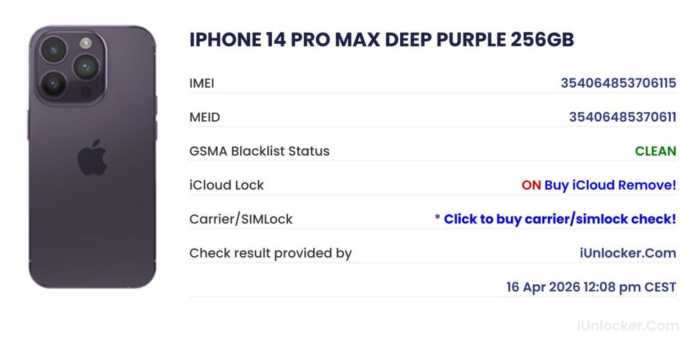 IPHONE 14 PRO MAX deep pulple 256gb