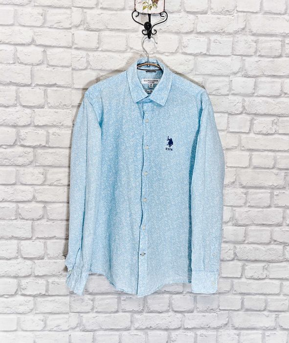 US Polo ASSN Оригинална мъжка риза с лен размер М