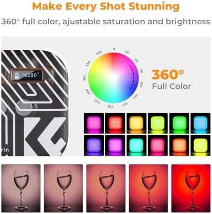Нова Професионална RGB Фотографска Светлина 2500K-9900K с 21 Ефекта за снимки