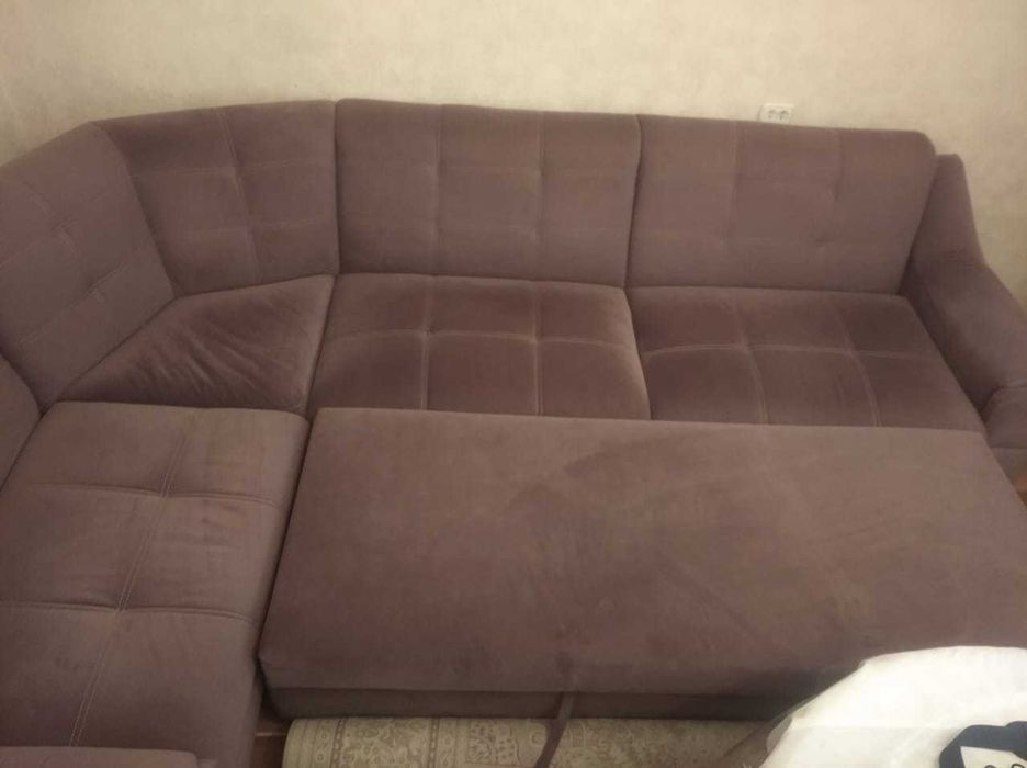 мягкая мебель диван уголок велюр в отличном состоянии