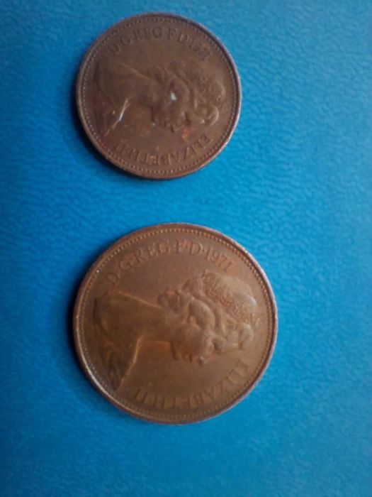 сет 1971 1/2 New Penny/Half /,1 Penny,2 new Pence