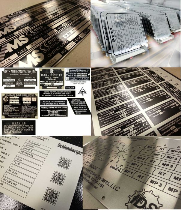 Изготавливаем металлические бирки, шильды и таблички   оборудовании.