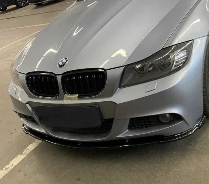 Prelungire lip spoiler bara fata BMW Seria 3 E90/E91 Facelift Negru