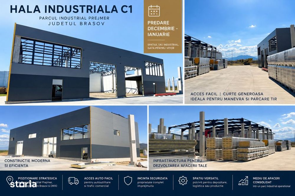 Hala industriala, constructie noua, prima inchiriere