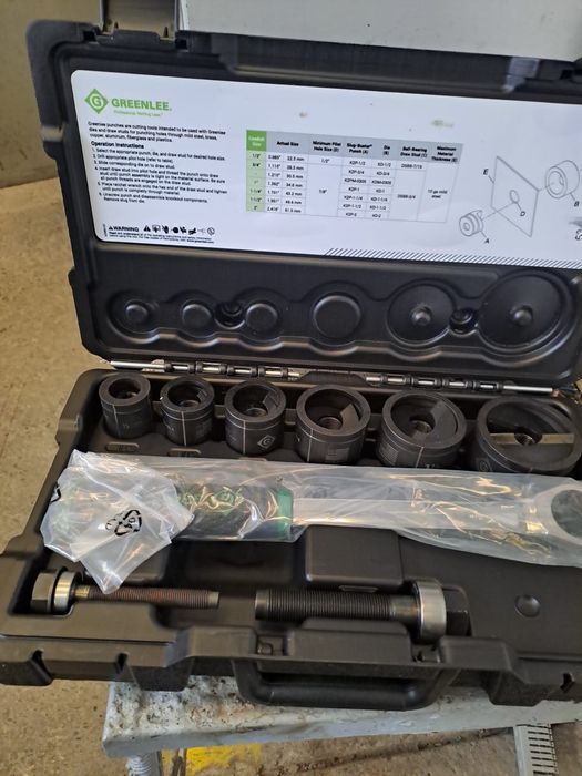 trusă profesională manuală de perforat tablă (pentru doze/panouri electrice)
