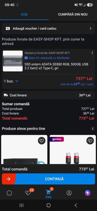 Ssd extern 500 GB