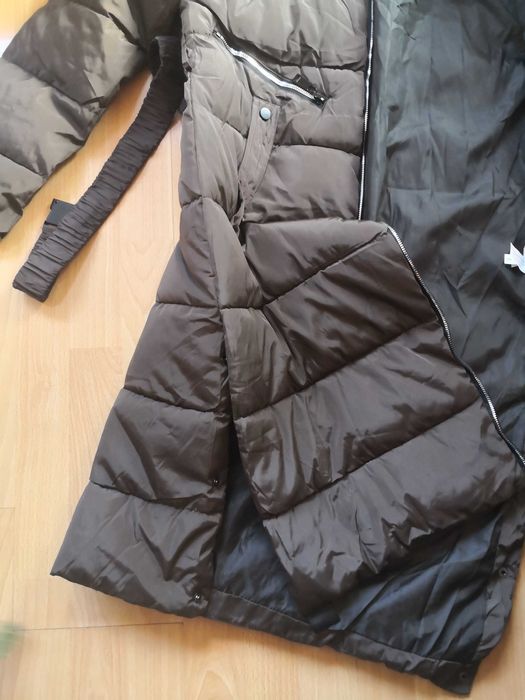 Дамско зимно яке, дълго кафяв цвят