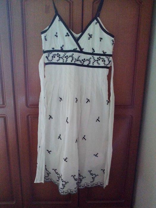 rochie vara 14UK/44EU,batist bumbac brodat,boema