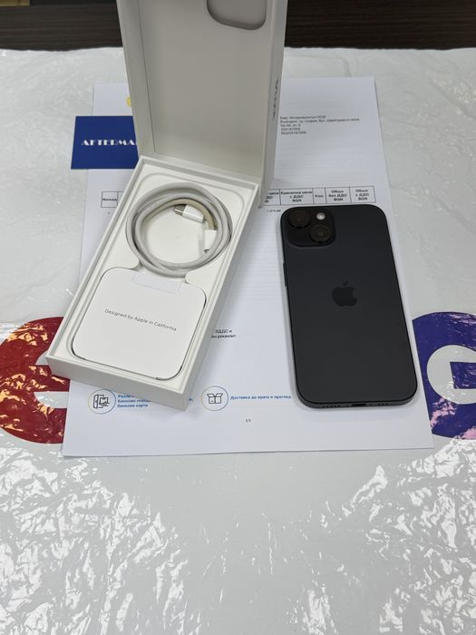 256GB iPhone 15 5G Гаранция Emag 2026 Black / черен