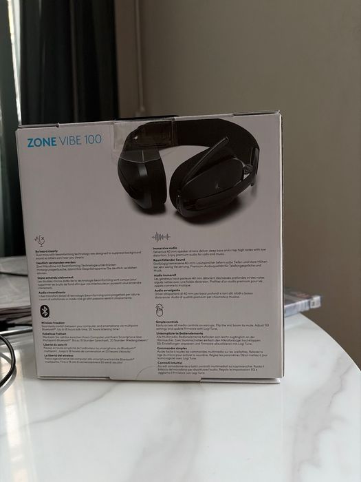 Logitech Zone Vibe 100 black слушалки чисто нови неразопаковани